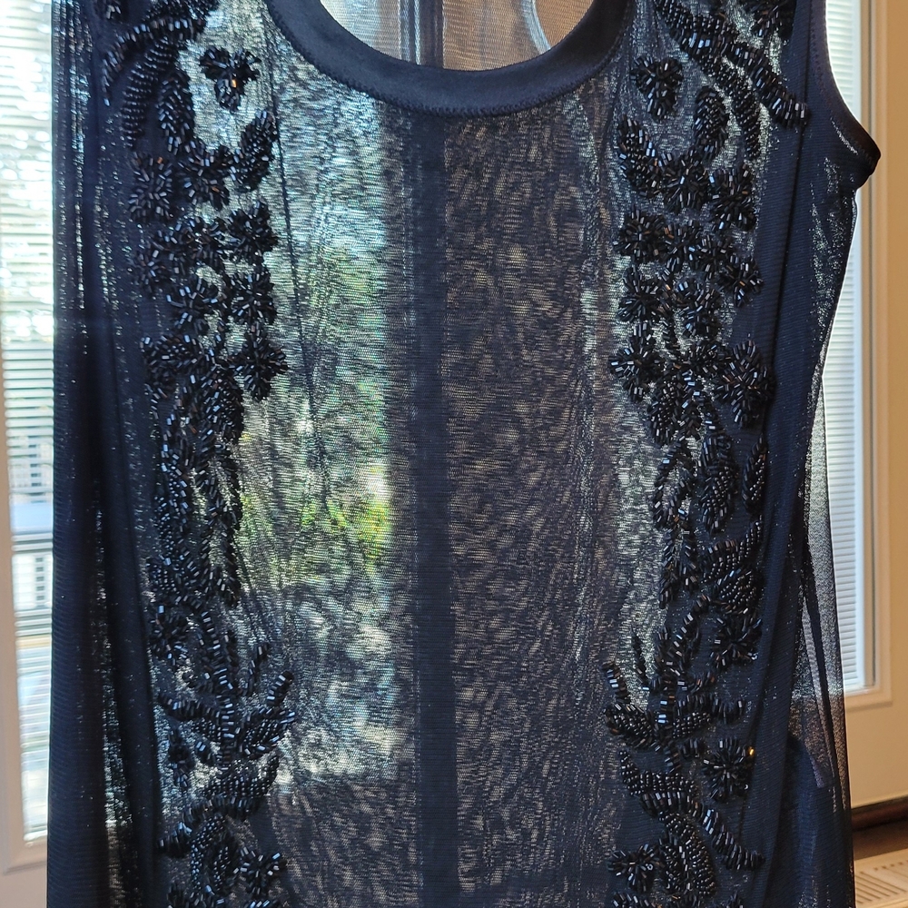 Twin-Set Black Sheer Top